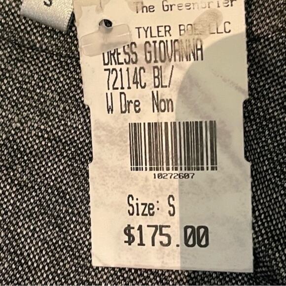 Tyler Boe Black White Zebra Print Vegan Leather Feminine Date Dress NWT Size S - Picture 9 of 13